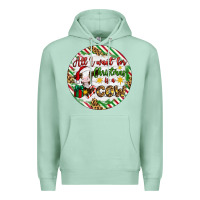 Seafoam Christmas all i want for christmas is a cow Premium Hoodie - Artiststas