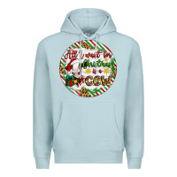 Blue Mist Christmas all i want for christmas is a cow Premium Hoodie - Artiststas