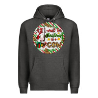 Charcoal Heather Christmas all i want for christmas is a cow Premium Hoodie - Artiststas