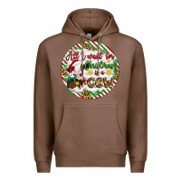 Chestnut Christmas all i want for christmas is a cow Premium Hoodie - Artiststas