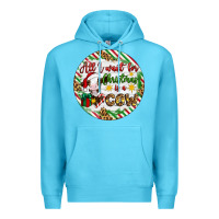 Ocean Blue Christmas all i want for christmas is a cow Premium Hoodie - Artiststas