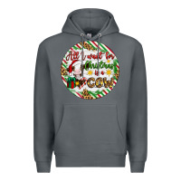 Rock Christmas all i want for christmas is a cow Premium Hoodie - Artiststas