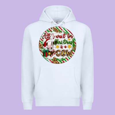 Christmas All I Want For Christmas Is A Cow Premium Hoodie Designed By Artiststas