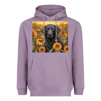 Lavender black lab Heavyweight Hoodie - Unal Design