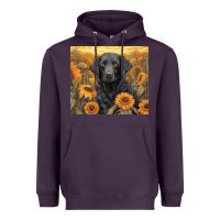 Plum black lab Heavyweight Hoodie - Unal Design