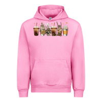 Fuchsia Pink skeleton coffee cups Urban Hoodie - Jasminsmagicworld