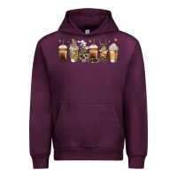 Mauve Wine skeleton coffee cups Urban Hoodie - Jasminsmagicworld