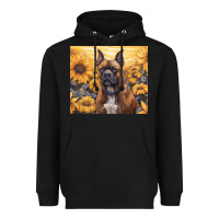 Black boxer dog Heavyweight Hoodie - Unal Design