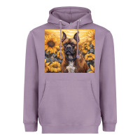 Lavender boxer dog Heavyweight Hoodie - Unal Design