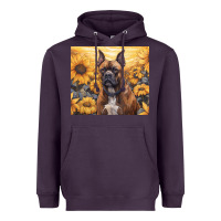 Plum boxer dog Heavyweight Hoodie - Unal Design