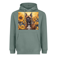 Sage boxer dog Heavyweight Hoodie - Unal Design