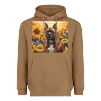 Toasted Coconut boxer dog Heavyweight Hoodie - Unal Design