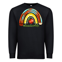 Black teacher life with rainbow Premium Sweatshirt - texasbilliewilder