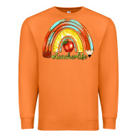 Carrot teacher life with rainbow Premium Sweatshirt - texasbilliewilder