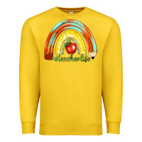 Lemon teacher life with rainbow Premium Sweatshirt - texasbilliewilder