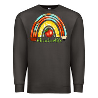 Smoke teacher life with rainbow Premium Sweatshirt - texasbilliewilder