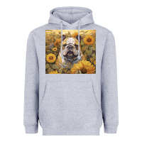 Heather Grey bulldog Heavyweight Hoodie - Unal Design