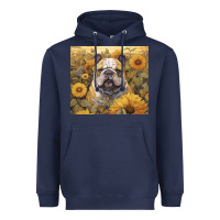 Navy bulldog Heavyweight Hoodie - Unal Design