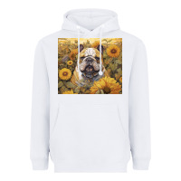 White bulldog Heavyweight Hoodie - Unal Design