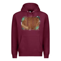 Burgundy Wood Glitter Leopard Pattern Frame Premium Hoodie - Bettercallsaul
