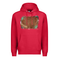 Cardinal Wood Glitter Leopard Pattern Frame Premium Hoodie - Bettercallsaul