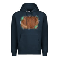 Navy Wood Glitter Leopard Pattern Frame Premium Hoodie - Bettercallsaul