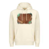 Sandshell Wood Glitter Leopard Pattern Frame Premium Hoodie - Bettercallsaul