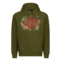 Army Green Wood Glitter Leopard Pattern Frame Premium Hoodie - Bettercallsaul
