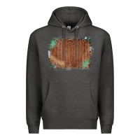 Charcoal Heather Wood Glitter Leopard Pattern Frame Premium Hoodie - Bettercallsaul