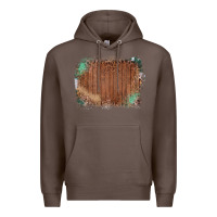 Coffee Wood Glitter Leopard Pattern Frame Premium Hoodie - Bettercallsaul