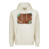 Oatmeal Heather Wood Glitter Leopard Pattern Frame Premium Hoodie - Bettercallsaul