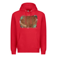 Red Wood Glitter Leopard Pattern Frame Premium Hoodie - Bettercallsaul