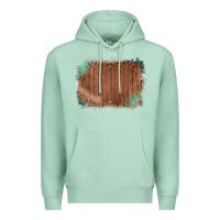 Seafoam Wood Glitter Leopard Pattern Frame Premium Hoodie - Bettercallsaul