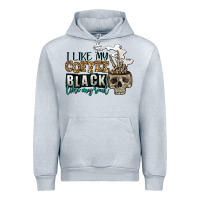 Heather Grey i like my coffee black like my soul Urban Hoodie - Jasminsmagicworld