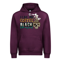 Mauve Wine i like my coffee black like my soul Urban Hoodie - Jasminsmagicworld
