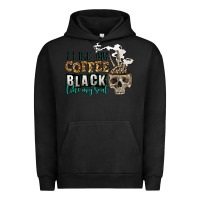 Pigment Black i like my coffee black like my soul Urban Hoodie - Jasminsmagicworld