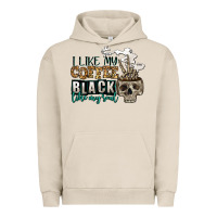 Pigment French Oak i like my coffee black like my soul Urban Hoodie - Jasminsmagicworld