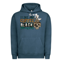 Pigment Midnight Navy i like my coffee black like my soul Urban Hoodie - Jasminsmagicworld