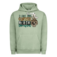 Pigment Oil Green i like my coffee black like my soul Urban Hoodie - Jasminsmagicworld