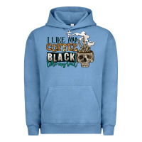 Pigment Pebble Blue i like my coffee black like my soul Urban Hoodie - Jasminsmagicworld