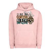 Pigment Salmon i like my coffee black like my soul Urban Hoodie - Jasminsmagicworld