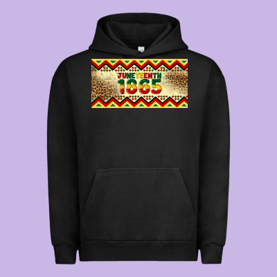 Juneteenth 1865 Leopard Licence Plate Template Urban Hoodie Designed By Artiststas
