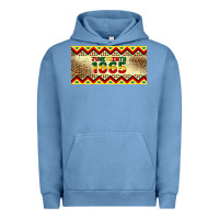 Pigment Pebble Blue juneteenth 1865 leopard licence plate template Urban Hoodie - Artiststas