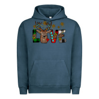 Pigment Midnight Navy love christmas Urban Hoodie - JahusDesignShop