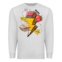 Dove Grey teacher lightning bolt Premium Sweatshirt - texasbilliewilder