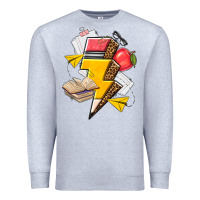 Heather Grey teacher lightning bolt Premium Sweatshirt - texasbilliewilder