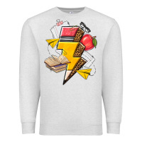 Oatmeal Heather teacher lightning bolt Premium Sweatshirt - texasbilliewilder