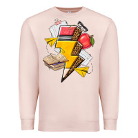 Pale Pink teacher lightning bolt Premium Sweatshirt - texasbilliewilder