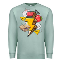 Seafoam teacher lightning bolt Premium Sweatshirt - texasbilliewilder