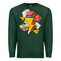 Sports Green teacher lightning bolt Premium Sweatshirt - texasbilliewilder